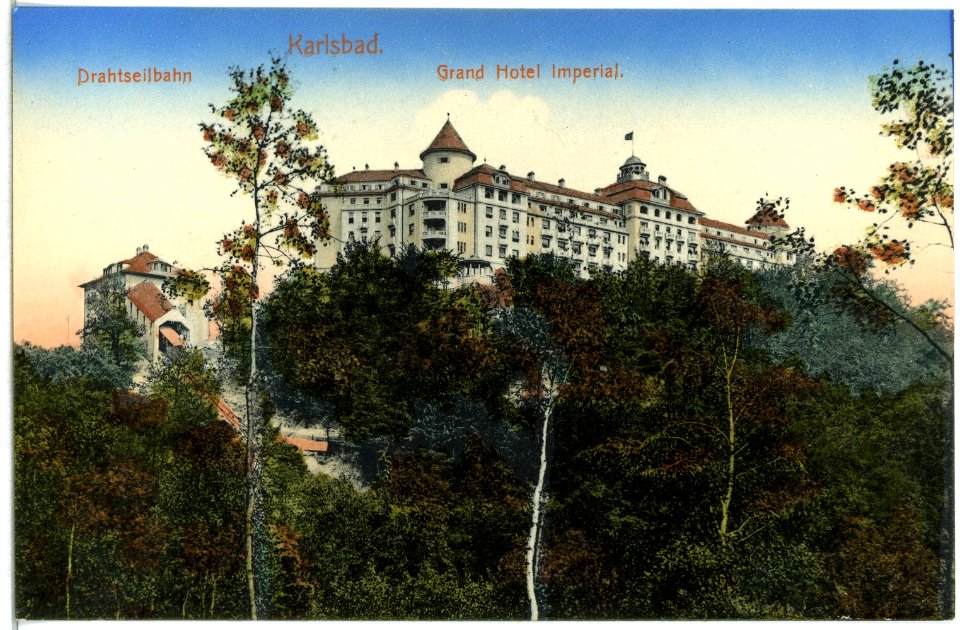 14941-Karlsbad-1912-Grandhotel Imperial, Drahtseilbahn-Brück & Sohn Kunstverlag