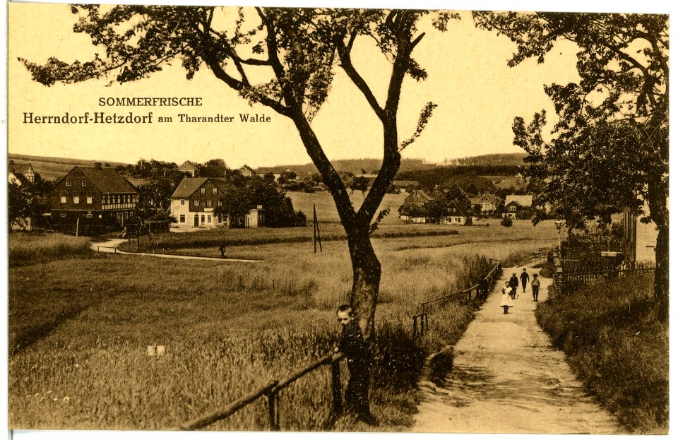 14820-Herrndorf-Hetzdorf-1912-Blick in den Ort-Brück & Sohn Kunstverlag