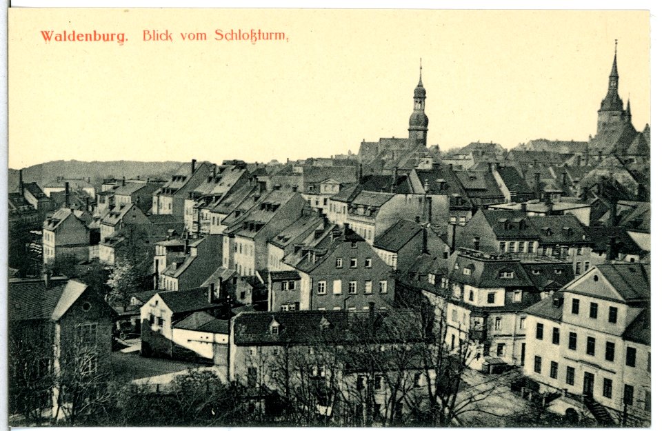 14539-Waldenburg-1912-Blick vom Schloßturm-Brück & Sohn Kunstverlag