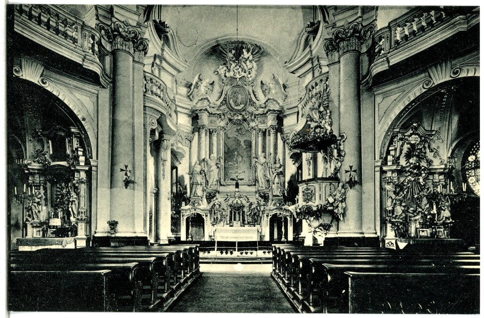 14511-Karlsbad-1912-Inneres der katholischen Kirche-Brück & Sohn Kunstverlag