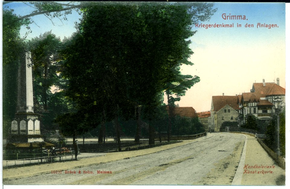 10197-Grimma-1908-Kriegerdenkmal-Brück & Sohn Kunstverlag