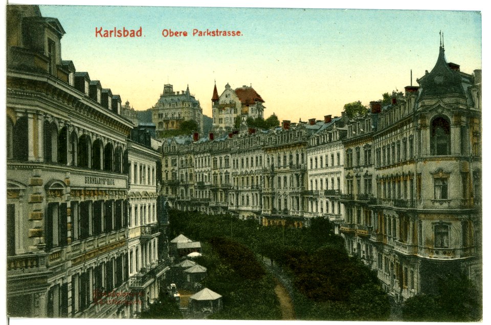 10560-Karlsbad-1909-Obere Parkstraße-Brück & Sohn Kunstverlag