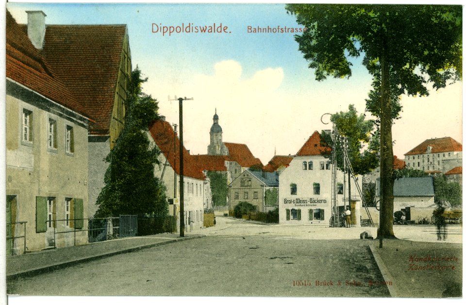 10515-Dippoldiswalde-1908-Bahnhofstraße-Brück & Sohn Kunstverlag