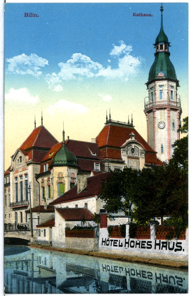 14902-Bilin-1912-Rathaus-Brück & Sohn Kunstverlag