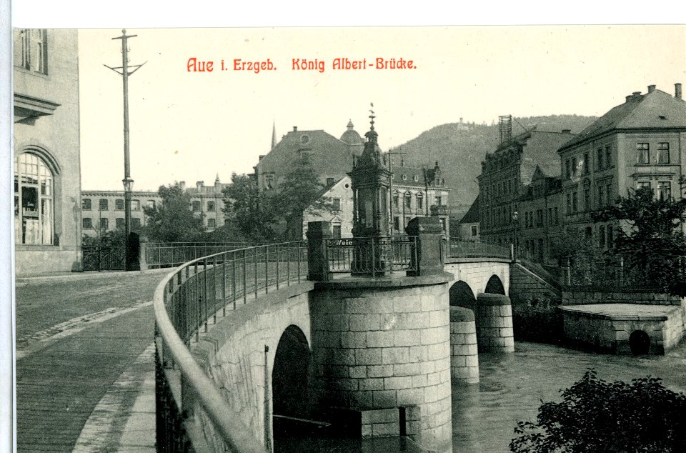 10767-Aue-1909-König-Albert-Brücke-Brück & Sohn Kunstverlag