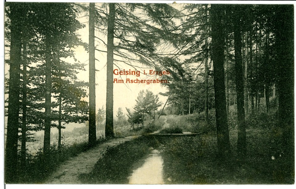 10540-Geising-1908-Am Aschergraben-Brück & Sohn Kunstverlag