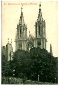 10359-Meißen-1908-Westtürme des Doms-Brück & Sohn Kunstverlag