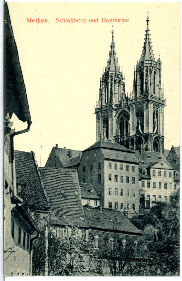 14586-Meißen-1912-Schloßberg und Domtürme-Brück & Sohn Kunstverlag