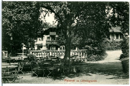 10534-Radebeul-1908-Lößnitzgrund mit Meierei-Brück & Sohn Kunstverlag photo