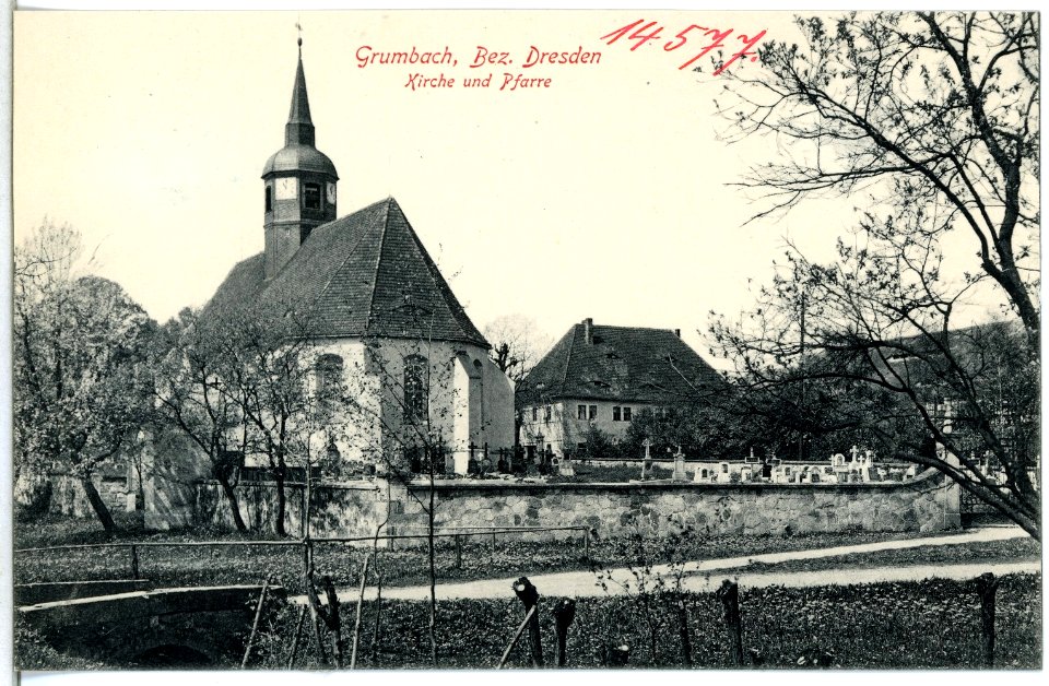 14577-Grumbach-1912-Kirche und Pfarre-Brück & Sohn Kunstverlag