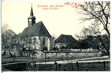14577-Grumbach-1912-Kirche und Pfarre-Brück & Sohn Kunstverlag