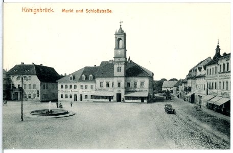 14924-Königsbrück-1912-Markt und Schloßstraße-Brück & Sohn Kunstverlag