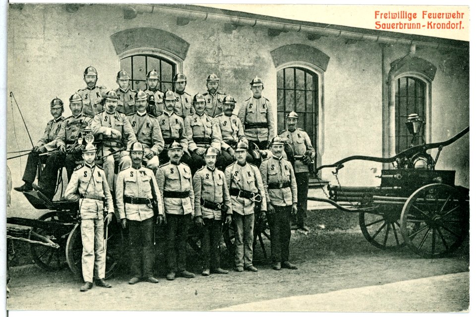 10939-Sauerbrunn-1909-Freiwillige Feuerwehr-Brück & Sohn Kunstverlag