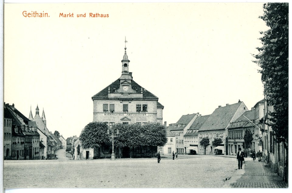 14935-Geithain-1912-Markt und Rathaus-Brück & Sohn Kunstverlag
