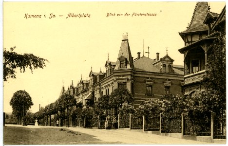 10894-Kamenz-1909-Albertplatz - Blick von der Fürstenstraße-Brück & Sohn Kunstverlag