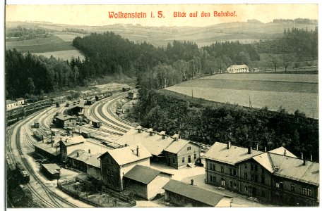 10910-Wolkenstein-1909-Blick auf den Bahnhof-Brück & Sohn Kunstverlag
