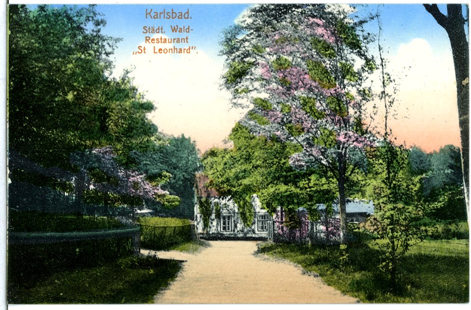14876-Karlsbad-1912-Waldrestaurant St. Leonhard-Brück & Sohn Kunstverlag