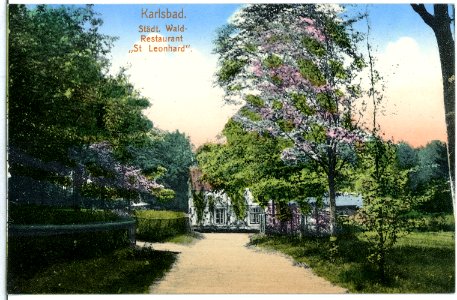 14876-Karlsbad-1912-Waldrestaurant St. Leonhard-Brück & Sohn Kunstverlag