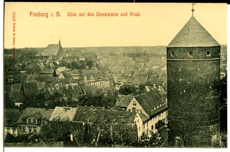 10433-Freiberg-1908-Blick auf Donatstum und Altstadt-Brück & Sohn Kunstverlag