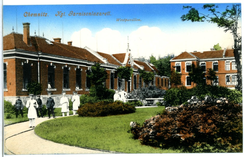 10950-Chemnitz-1909-Garnisonslazarett - Westpavillon-Brück & Sohn Kunstverlag