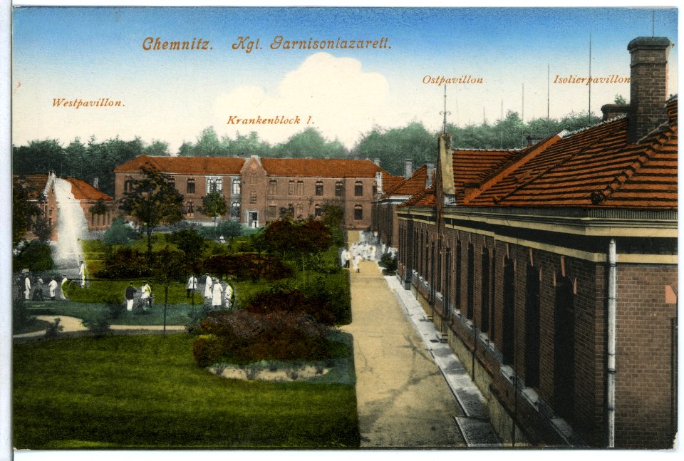 10953-Chemnitz-1909-Garnisonslazarett-Brück & Sohn Kunstverlag
