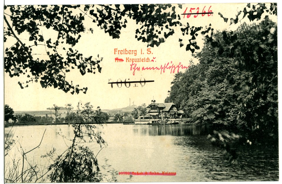 10593-Freiberg-1909-Am Kreuzteich-Brück & Sohn Kunstverlag