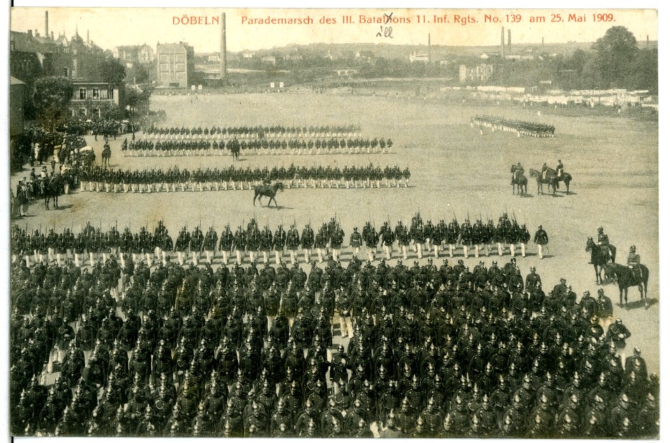 10826-Döbeln-1909-Parademarsch, 11. Infanterie-Regiment Nr. 139-Brück & Sohn Kunstverlag