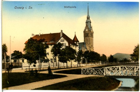 14869-Coswig-1912-Wettinplatz-Brück & Sohn Kunstverlag