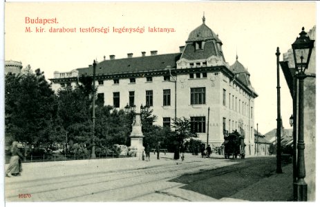 10470-Budapest-1908-M. kir. darabout testorsegi Legenysegi laktanya-Brück & Sohn Kunstverlag