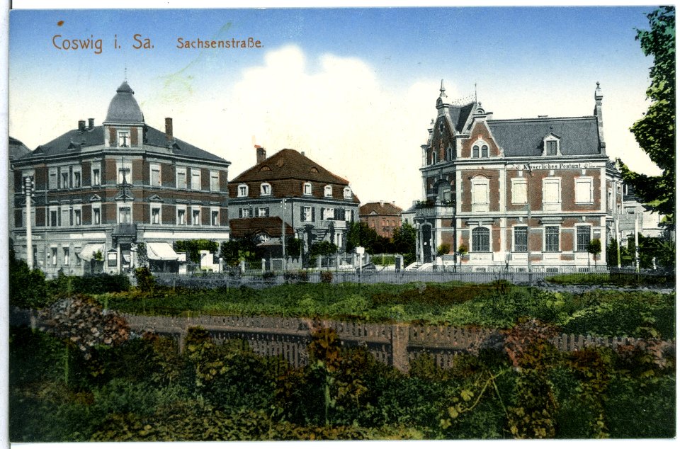 14873-Coswig-1912-Sachsenstraße-Brück & Sohn Kunstverlag