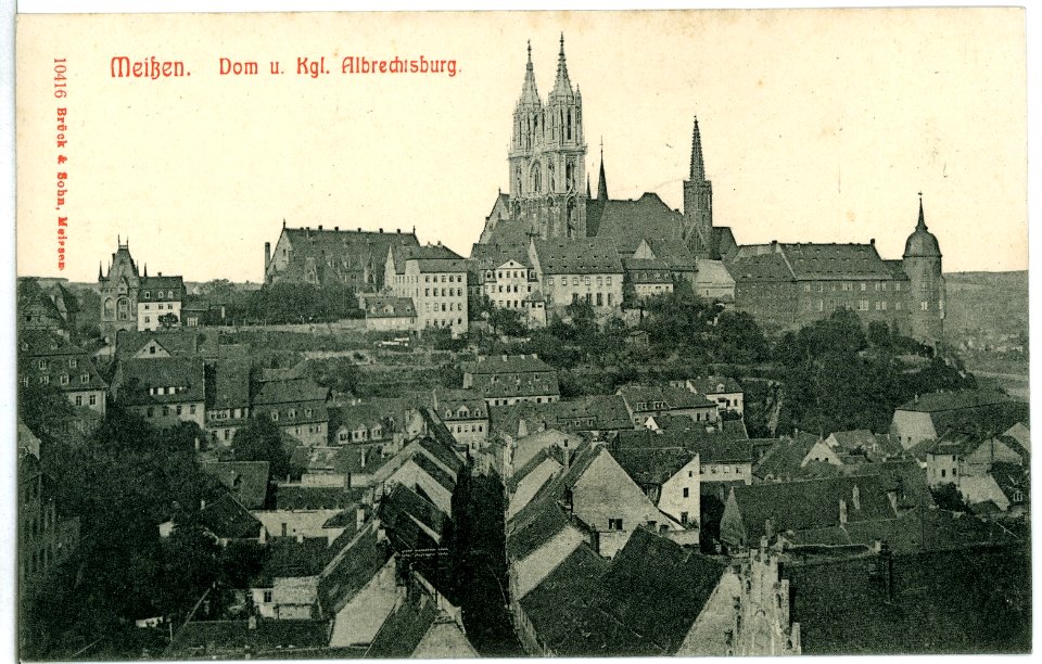 10416-Meißen-1908-Dom und Albrechtsburg von der Frauenkirche-Brück & Sohn Kunstverlag
