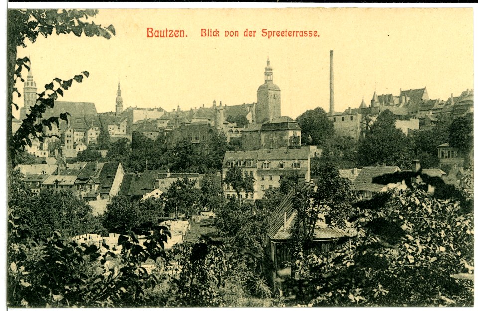 10422-Bautzen-1908-Stadtblick von der Spreeterrasse-Brück & Sohn Kunstverlag