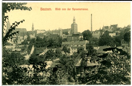 10422-Bautzen-1908-Stadtblick von der Spreeterrasse-Brück & Sohn Kunstverlag