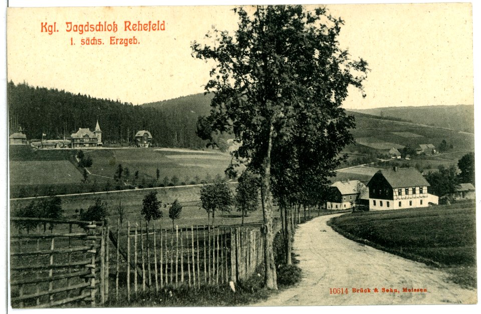 10614-Rehefeld-1909-Jagdschloß-Brück & Sohn Kunstverlag