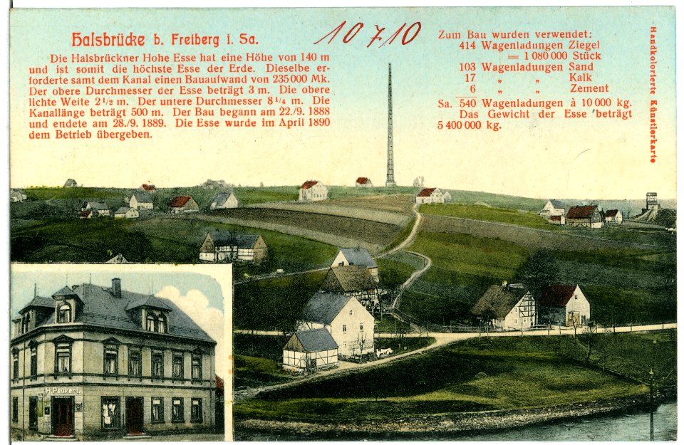 10710-Halsbrücke-1909-Blick auf Halsbrücke und die Esse-Brück & Sohn Kunstverlag