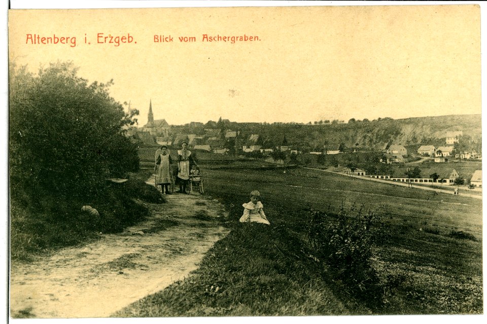 10581-Altenberg-1909-Blick vom Aschergraben-Brück & Sohn Kunstverlag