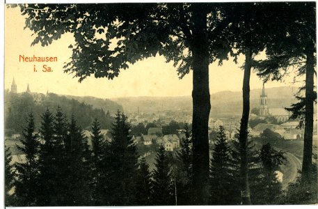 10676-Neuhausen-1909-Blick auf Neuhausen-Brück & Sohn Kunstverlag