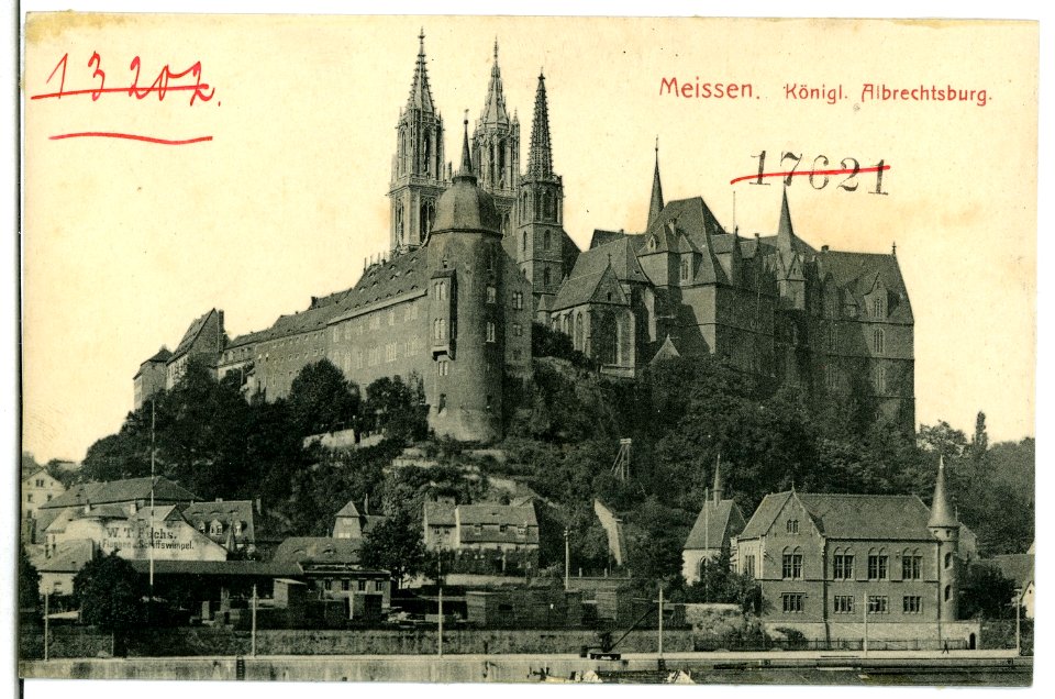 10353-Meißen-1908-Albrechtsburg - Elbseite-Brück & Sohn Kunstverlag