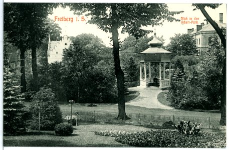 10594-Freiberg-1909-Blick in den Albertpark-Brück & Sohn Kunstverlag