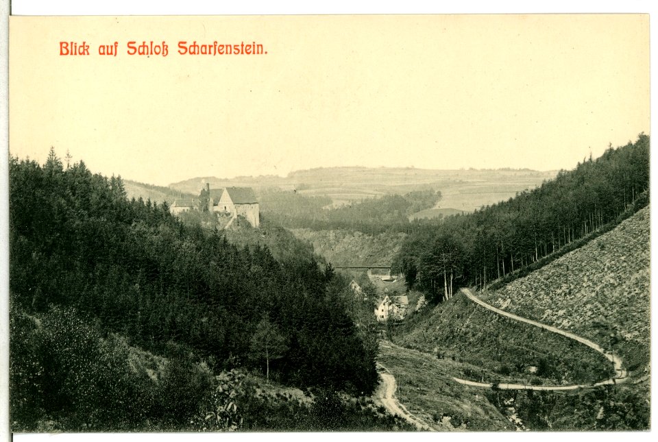 10913-Scharfenstein-1909-Schloß-Brück & Sohn Kunstverlag