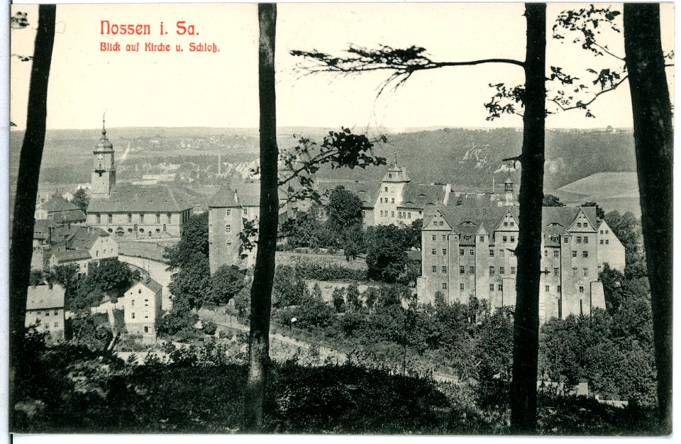 11192-Nossen-1910-Kirche und Schloß-Brück & Sohn Kunstverlag