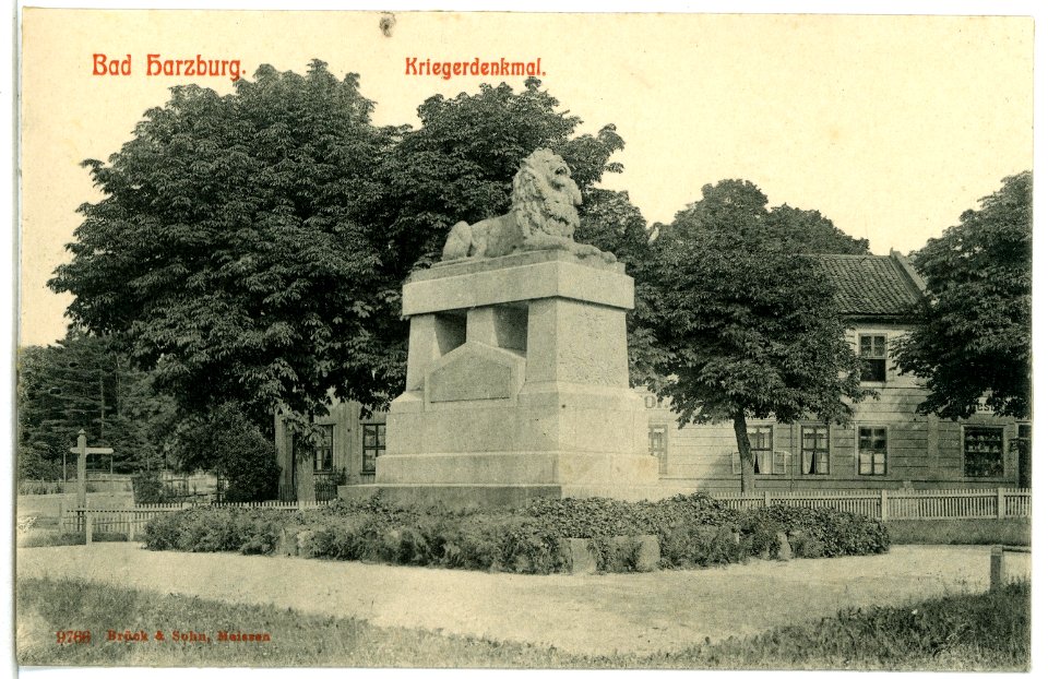 09766-Bad Harzburg-1908-Kriegerdenkmal-Brück & Sohn Kunstverlag