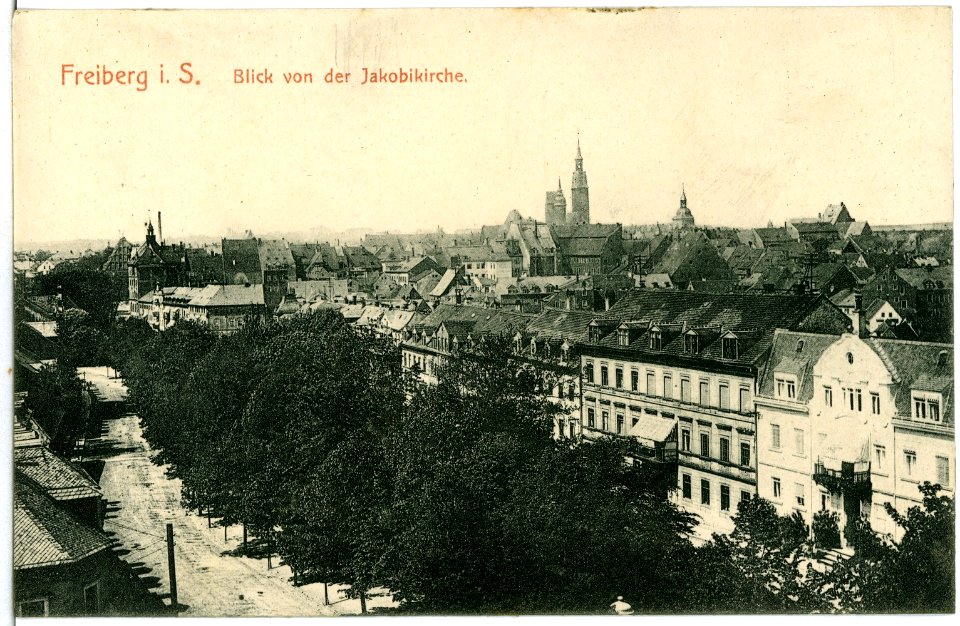 10168-Freiberg-1908-Blick auf Freiberg von der Jakobikirche-Brück & Sohn Kunstverlag