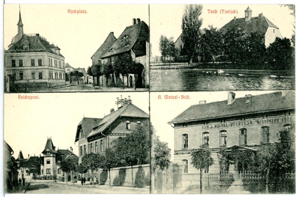 10653-Schafstädt-1909-verschiedene Ortsansichten-Brück & Sohn Kunstverlag