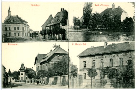 10653-Schafstädt-1909-verschiedene Ortsansichten-Brück & Sohn Kunstverlag