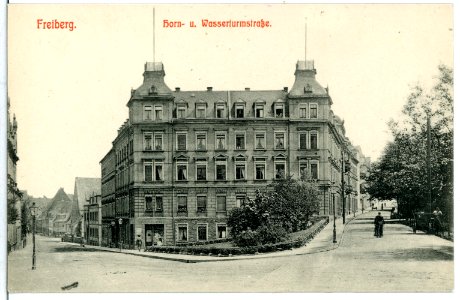 10973-Freiberg-1909-Horn - und Wasserturmstraße-Brück & Sohn Kunstverlag