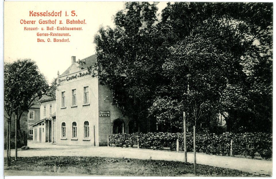 10980-Kesselsdorf-1909-Oberer Gasthof zum Bahnhof-Brück & Sohn Kunstverlag