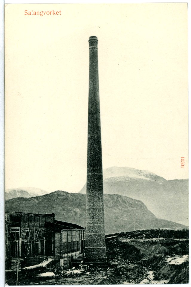 10501-Salangvorket-1908-Eisenhütte mit Schornstein-Brück & Sohn Kunstverlag
