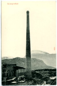 10501-Salangvorket-1908-Eisenhütte mit Schornstein-Brück & Sohn Kunstverlag