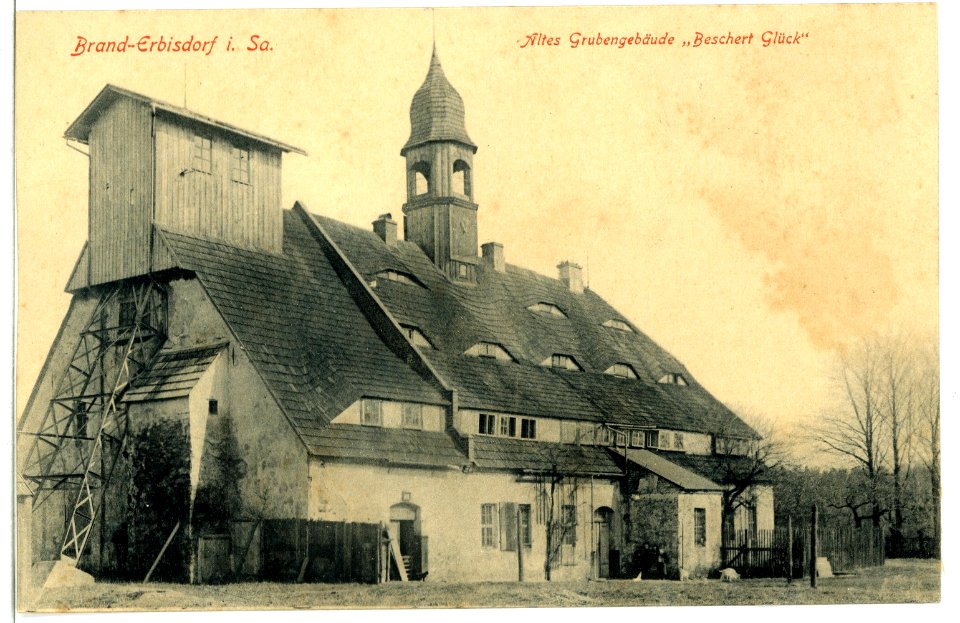 10667-Brand-Erbisdorf-1909-"Beschert Glück" - Altes Grubengebäude-Brück & Sohn Kunstverlag
